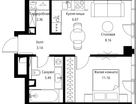 1-к. квартира, 36&nbsp;м²