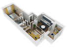 2-к. квартира, 53 м²