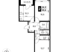 2-к. квартира, 59&nbsp;м²