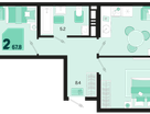 2-к. квартира, 67&nbsp;м²