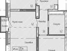 2-к. квартира, 58,6 м²