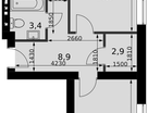 2-к. квартира, 54&nbsp;м²