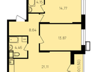 2-к. квартира, 69,9 м²