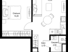 1-к. квартира, 35&nbsp;м²