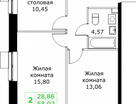 2-к. квартира, 53&nbsp;м²