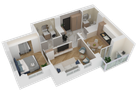 2-к. квартира, 54&nbsp;м²