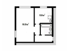 1-к. квартира, 33&nbsp;м²
