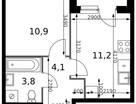 1-к. квартира, 31 м²