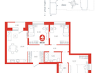 4-к. квартира, 85 м²