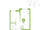 1-к. квартира, 38&nbsp;м²