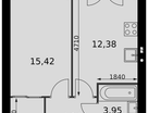 1-к. квартира, 38&nbsp;м²