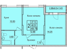2-к. квартира, 50 м²