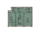 2-к. квартира, 55&nbsp;м²