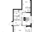 2-к. квартира, 59 м²