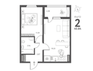 2-к. квартира, 40,8 м²