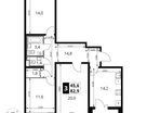 3-к. квартира, 82&nbsp;м²