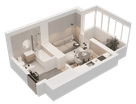 Студия, 24 м²