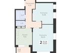2-к. квартира, 56&nbsp;м²