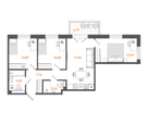 3-к. квартира, 67&nbsp;м²
