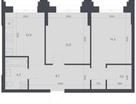 2-к. квартира, 54 м²