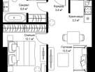 1-к. квартира, 38 м²