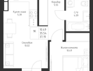 1-к. квартира, 37 м²