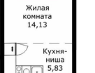 Студия, 28 м²