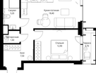 1-к. квартира, 47 м²
