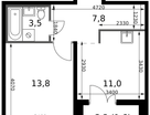 1-к. квартира, 37&nbsp;м²