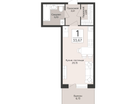 1-к. квартира, 33 м²