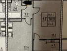 1-к. квартира, 44,4 м²