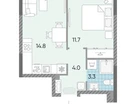 1-к. квартира, 33&nbsp;м²
