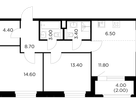 3-комнатная квартира, 67&nbsp;м²