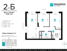 2-к. квартира, 51&nbsp;м²