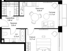1-к. квартира, 43&nbsp;м²