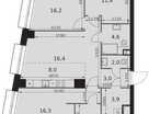 4-к. квартира, 92&nbsp;м²