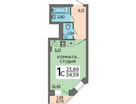 1-к. квартира, 24&nbsp;м²
