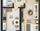 1-к. квартира, 37,7&nbsp;м²