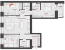 4-к. квартира, 83 м²