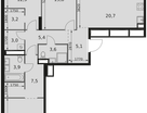 4-к. квартира, 97&nbsp;м²