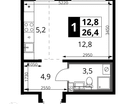 Студия, 26&nbsp;м²