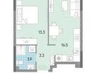 1-к. квартира, 37&nbsp;м²