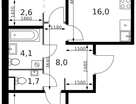 2-к. квартира, 59 м²