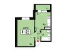1-к. квартира, 35&nbsp;м²