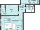 2-к. квартира, 64,5&nbsp;м²