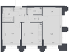 2-к. квартира, 55&nbsp;м²
