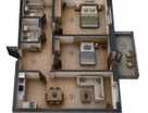 3-к. квартира, 67,4 м²