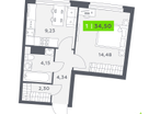 1-к. квартира, 34&nbsp;м²