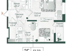 1-к. квартира, 53 м²