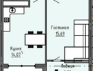 1-к. квартира, 47,8&nbsp;м²